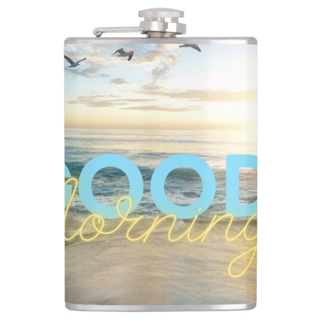 Good Morning Blue Sky Flachmann (Vorderseite)