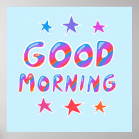GOOD MORNING Colorful Cool & Fun Stars