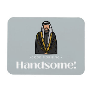 "Good Morning Handsome" Arabisches Menschenmagazin Magnet