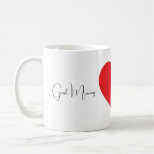Good Morning Heart Tasse - Romantic Coffee Cup Ges