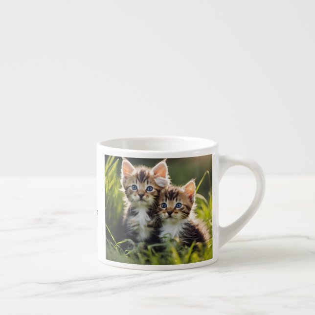 "Good Morning" Kitten Espressotasse (Rechts)