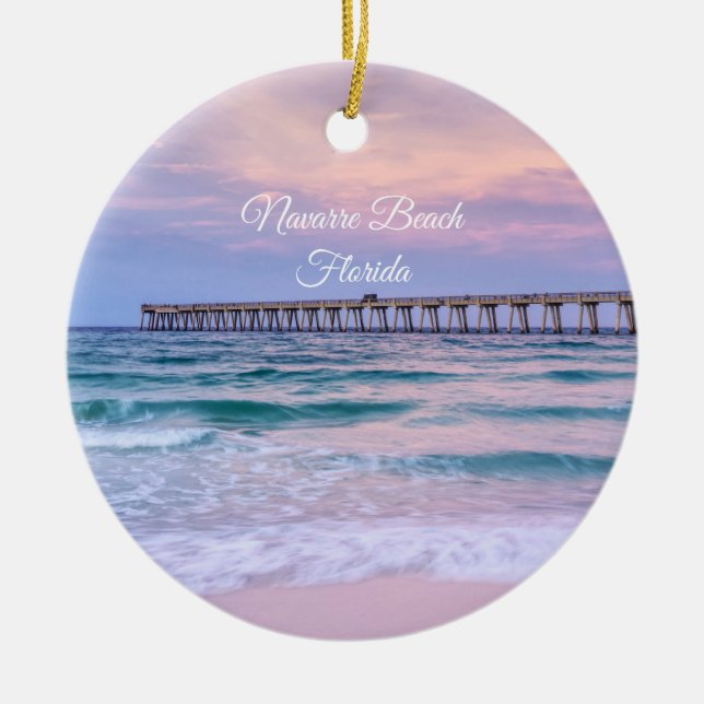 Good Morning Navarre Beach Pier Keramik Ornament (Vorne)