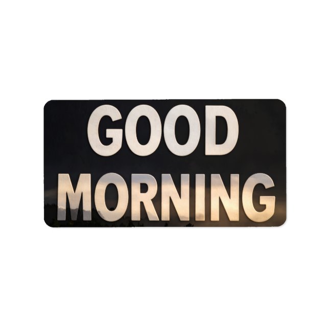 Good morning return address label adressaufkleber (Vorne)