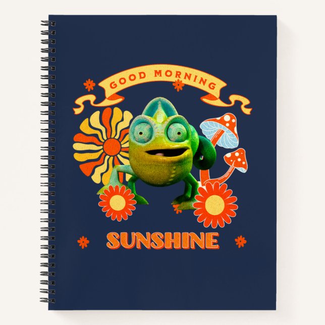 Good Morning Sunshine Funny Chameleon Notizbuch (Vorderseite)
