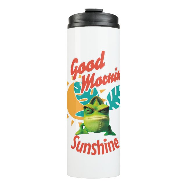 Good Morning Sunshine Funny Chameleon Thermosbecher (Vorderseite)
