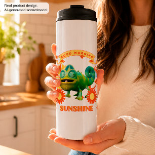 Good Morning Sunshine Funny Chameleon Thermosbecher