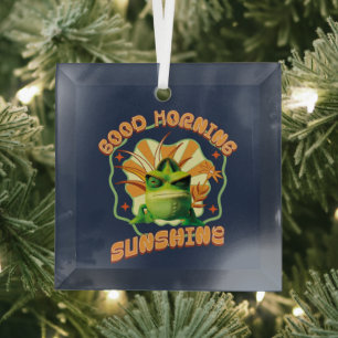 Good Morning Sunshine Funny Grumpy Chameleon Ornament Aus Glas