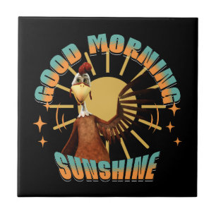 Good Morning Sunshine Funny Rooster Fliese