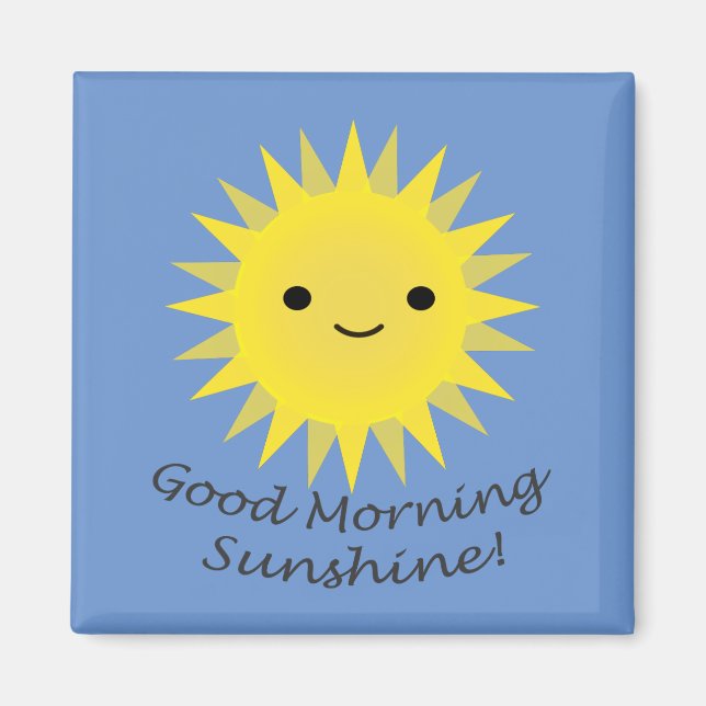 Good Morning Sunshine Niedlich Kawaii Sun Magnet (Vorne)