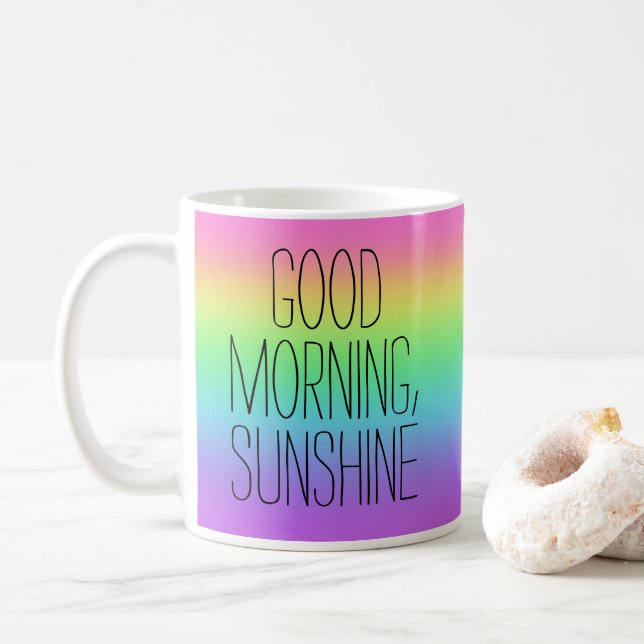 Good Morning Sunshine Rainbow Tasse (Mit Donut)