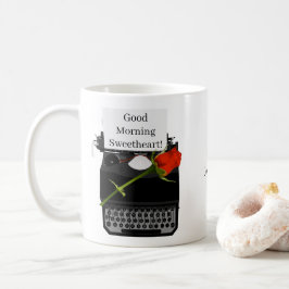 Good Morning Sweetheart Vintage Schreibmaschine Kaffeetasse