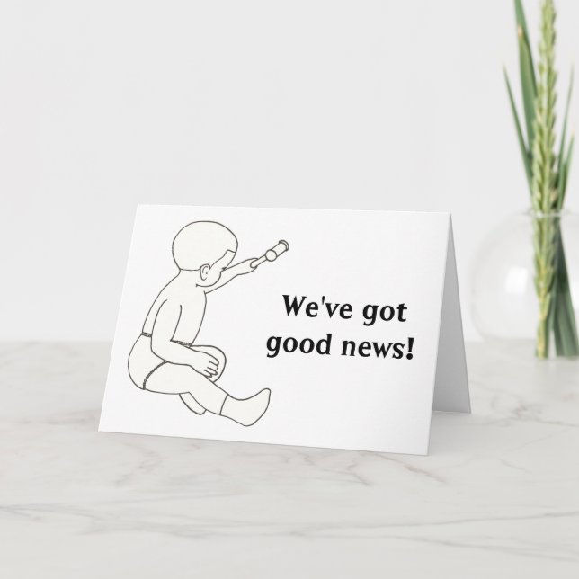 Good News Baby Adoption Announctions Cards Einladung (Vorderseite)