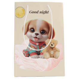 Good Night Cozy Puppy Gift Bag Mittlere Geschenktüte