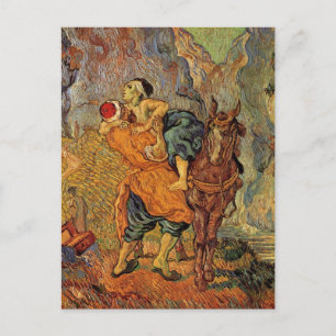 Good Samaritan (nach Delacroix), Vincent van Gogh Postkarte