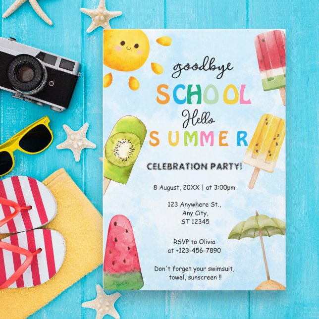 Good School Hallo Sommer Party Einladung (Von Creator hochgeladen)