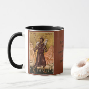 Good Shepherder Icon l Orthodox Faith, editierbar Tasse