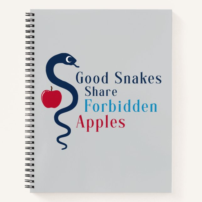 Good Snakes Share Forbidden Apples T-Shirt Notizbuch (Vorderseite)