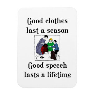 Good Speech School Sprichwort Flexi Magnet
