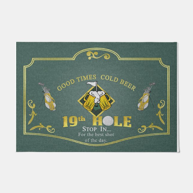 Good Time Cold Beer Mat, Golf Fußmatte (Vorderseite)