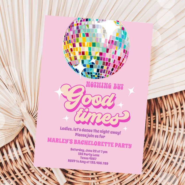 Good Times Disco Party Groovy Junggeselinnen-Absch Einladung (Von Creator hochgeladen)