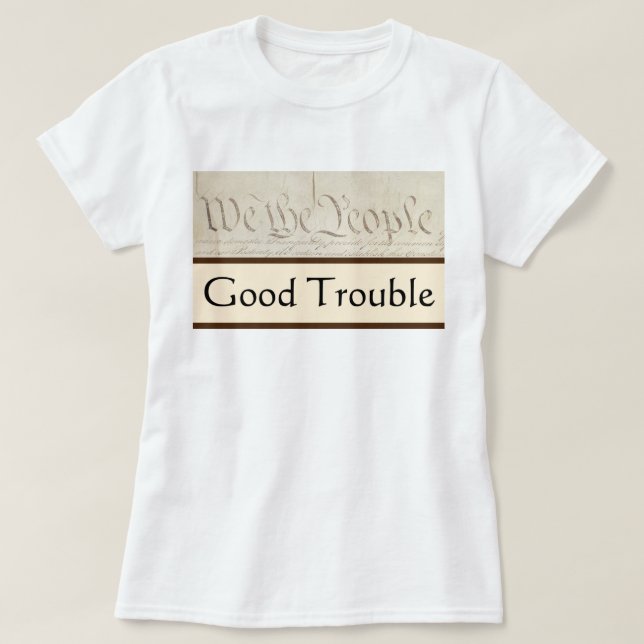 Good Trouble Democracy Is An Act John Lewis T-Shirt (Design vorne)