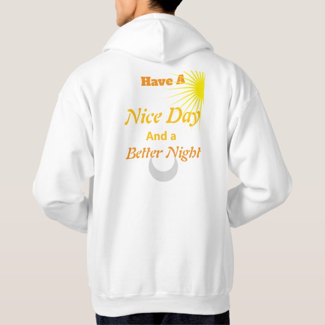 Good Vibes All Day: Night - Luxury Gold Text   Hoodie (Rückseite)