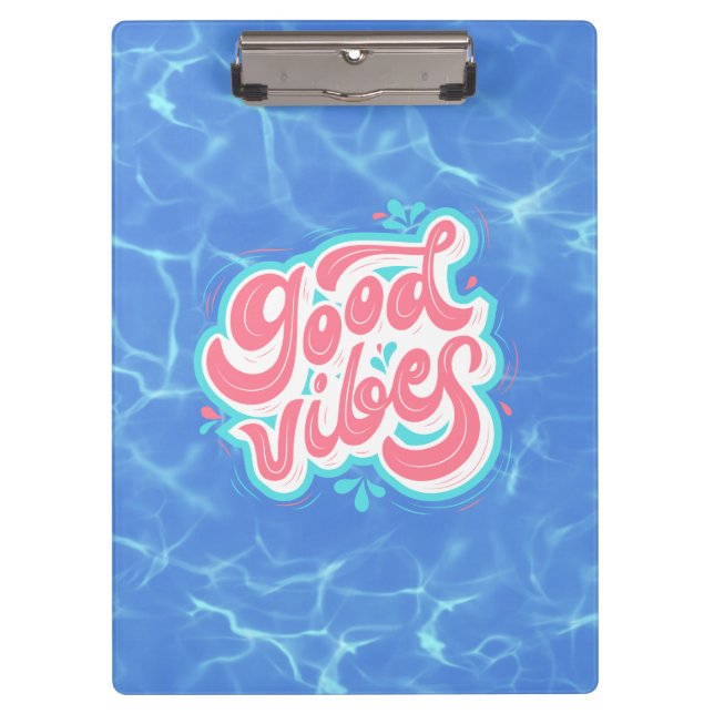 Good Vibes Beach/Pool Klemmbrett (Vorderseite)