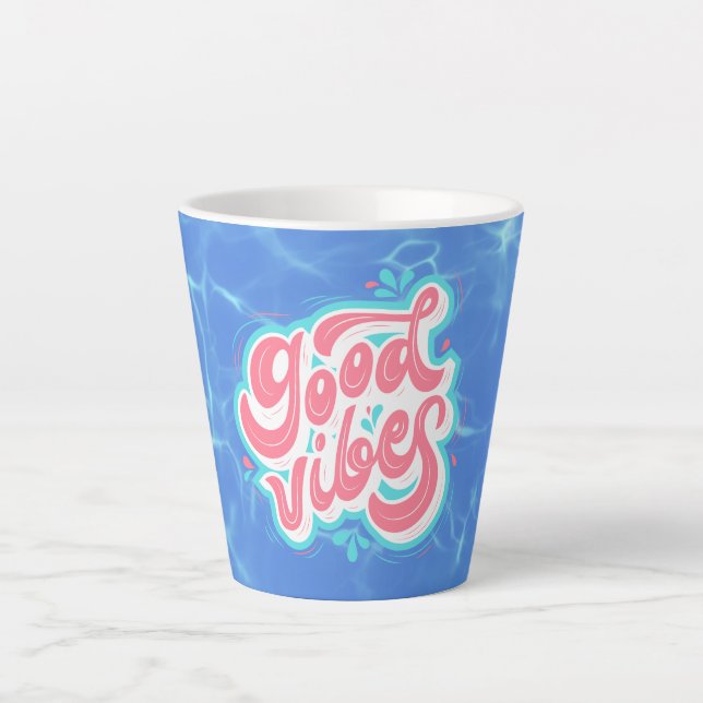 Good Vibes Beach/Pool Milchtasse (Vorderseite)