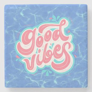 Good Vibes Beach/Pool Steinuntersetzer