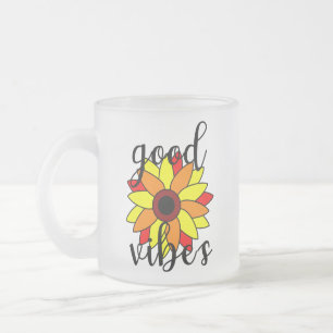 Good Vibes Blume Mattglastasse