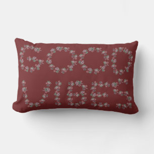 Good Vibes Burgundy Floral Lendenkissen