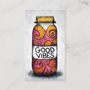Good Vibes Business Cards - Spaß farbenfroh Visitenkarte