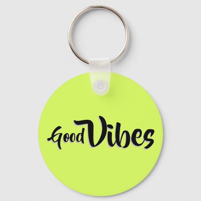 Good Vibes Button Schlüsselanhänger (Vorderseite)