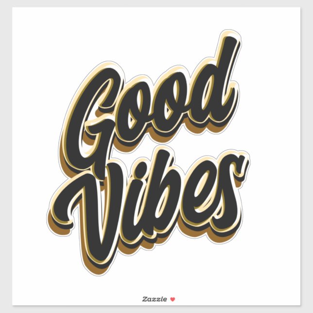 Good Vibes Custom-Cut Vinyl Sticker (Blatt)