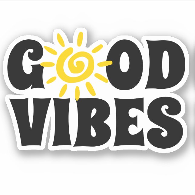 Good Vibes | Custom Cut Vinyl Sticker (Vorderseite)