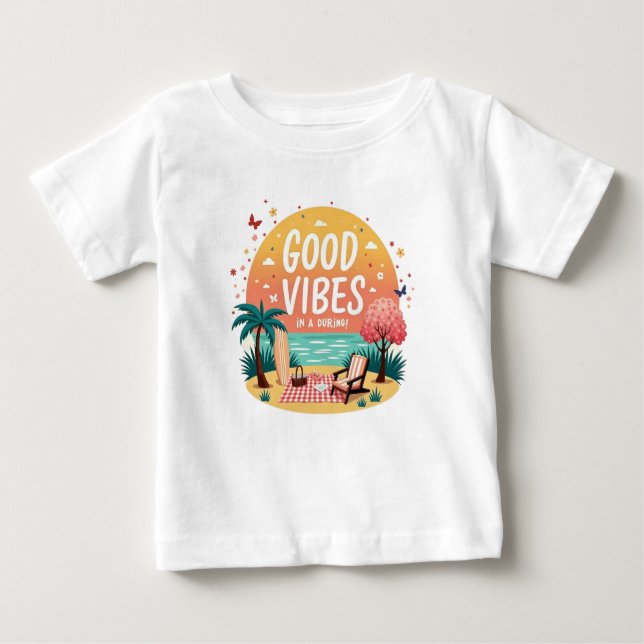 Good Vibes Getaway Baby T-shirt (Vorderseite)