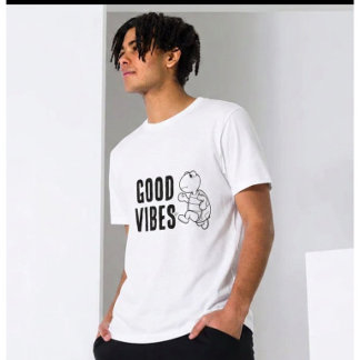 Good Vibes Grafik-T-Shirt | Minimalistisches Unise T-Shirt
