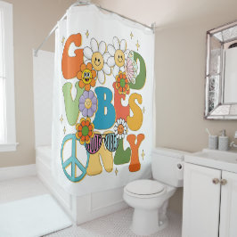 Good Vibes Illustration Typografy Duschvorhang