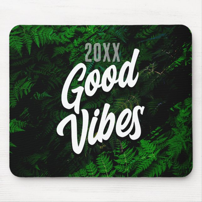 Good Vibes Jungle Green Desk Style Mousepad (Vorne)