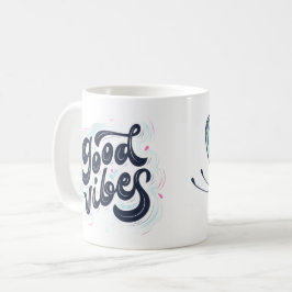 Good Vibes Mug with Aesthetic Butterfly Design Kaffeetasse