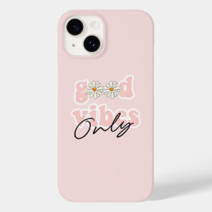 Good Vibes nur 70er Hippie Slogan Case-Mate iPhone 14 Hülle