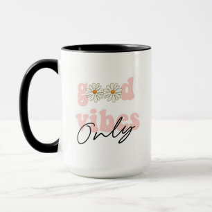 Good Vibes nur 70er Hippie Slogan Tasse