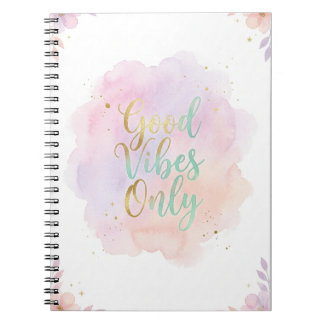 Good Vibes Only Ästhetik Pastell Notizbuch | Notizblock