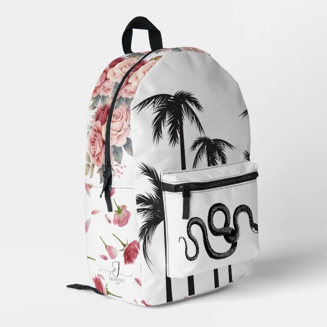 good vibes only bedruckter rucksack (Rückseitige Ecke links)
