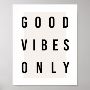 Good Vibes Only Box Poster