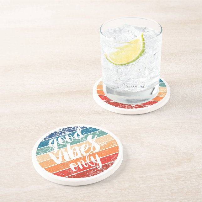 Good Vibes Only Getränkeuntersetzer (Seite)