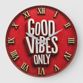 Good Vibes Only Große Wanduhr
