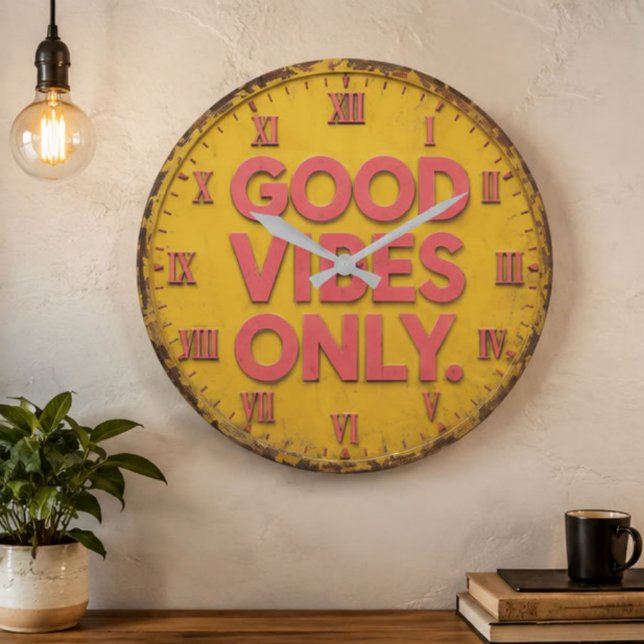 Good Vibes Only Große Wanduhr (Von Creator hochgeladen)