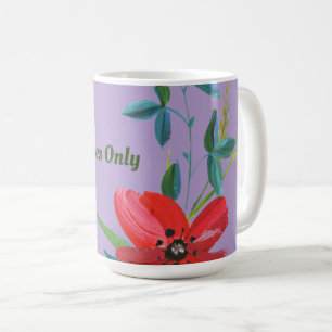 Good Vibes Only Lilac Floral Tasse
