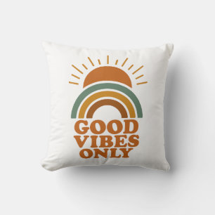 Good Vibes Only Pillow - Positive Zitat-Wohngestal Kissen